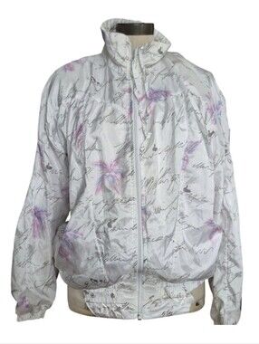 Adidas Vintage Retro 80s Zip Front Windbreaker/ Jacket Womens Size M